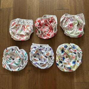 6 - Swim Reusable Diaper/Cover Floral and Animal